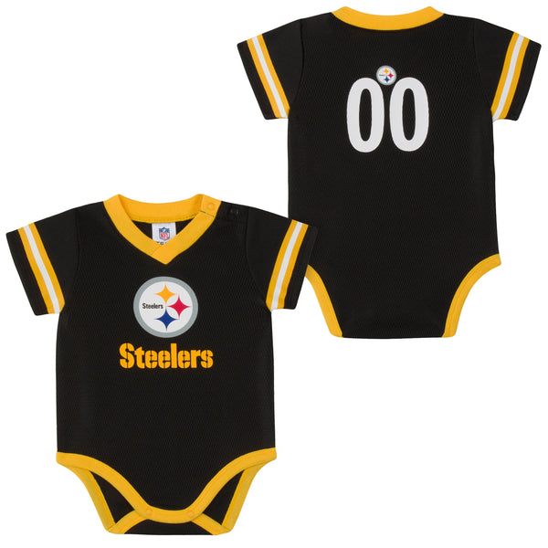 NFL Infant Boys’ 3-Pack Short-Sleeve Bodysuits - Pittsburgh Steelers