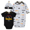 Steelers Baby Boy Bodysuit, Gown & Cap Set