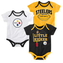 Steelers Little Kicker Onesie 3-Pack