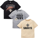 New Orleans Saints Boys 3-Pack Short Sleeve Tees