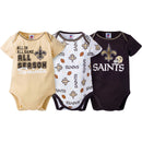 Saints Infant 3-Pack Logo Onesies