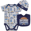 Baby Chargers Fan Onesie, Cap and Bib