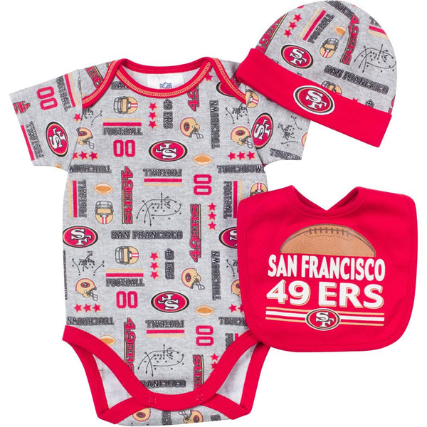 49ers Baby Girl 3 Piece Outfit – babyfans