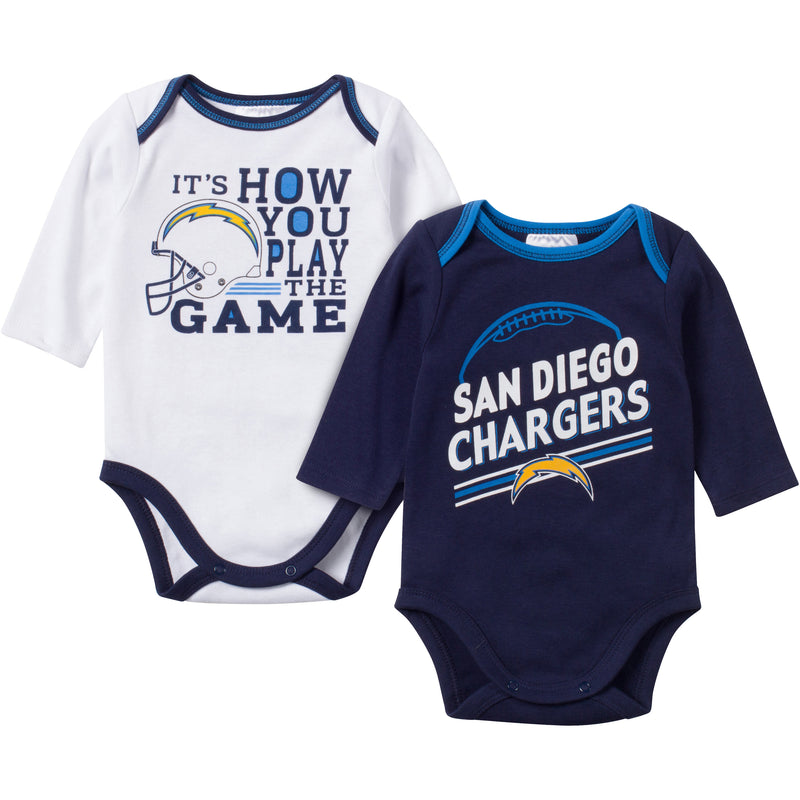 Baby Chargers Fan Long Sleeve Onesie 2 Pack