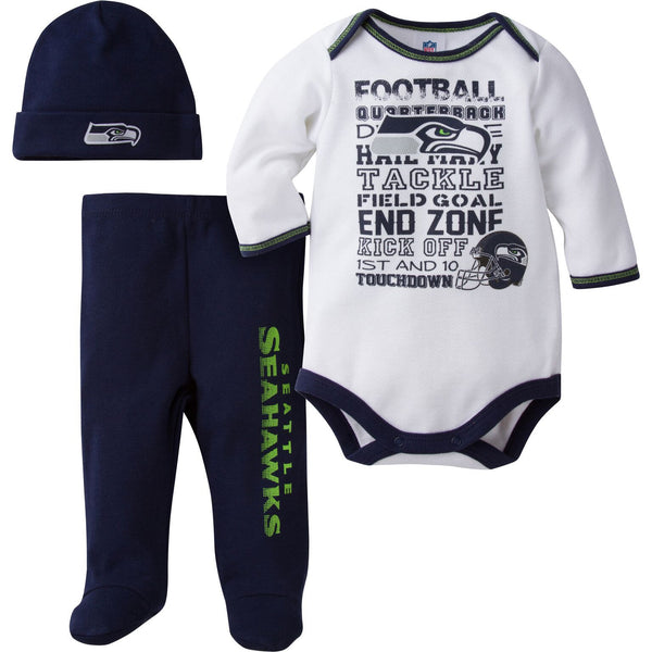 Seahawks Baby Girl 3 Piece Outfit – babyfans