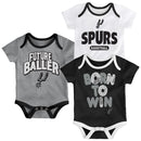 Spurs Future Baller 3-Pack Bodysuit Set