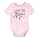 Spurs Baby Girl 3 Pack Short Sleeve Bodysuits