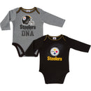 Steelers Is In My DNA 2 Pack Long Sleeved Onesies