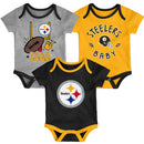 Steelers Baby 3 Piece Bodysuit Set