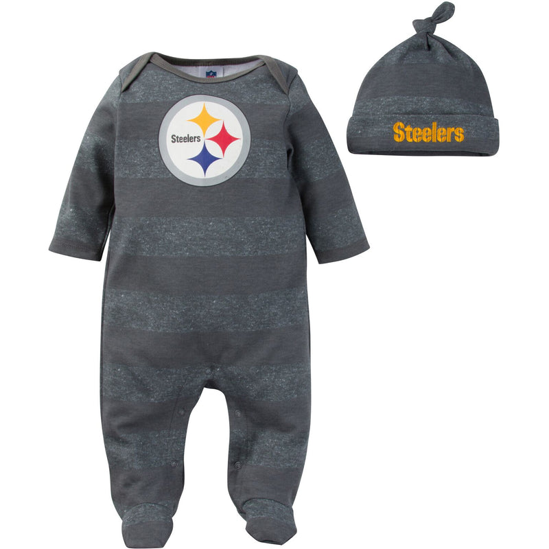 Steelers Baby Coverall with Cap
