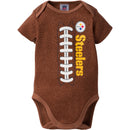 Steelers Baby Fan Pigskin Onesie