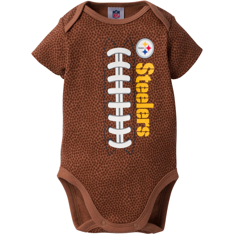 Steelers Baby Fan Pigskin Onesie