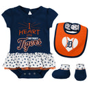 Baby Girl I Heart The Tigers Skirted Bodysuit Set