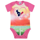 Texans Infant Girl Pink Field Bodysuit
