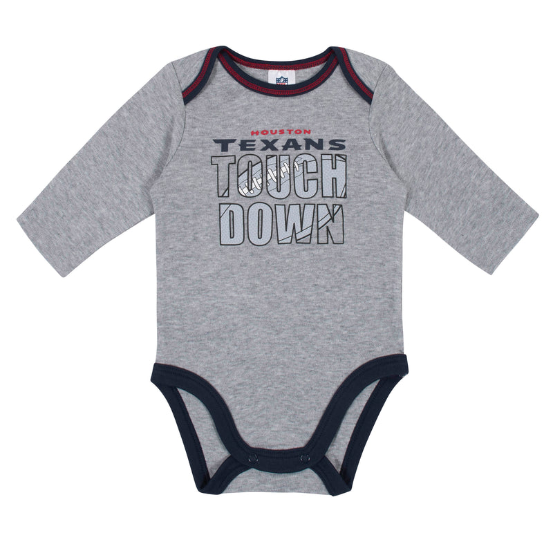 Houston Texans Baby Boy Long Sleeve Bodysuits