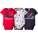 Texans Infant 3-Pack Logo Onesies