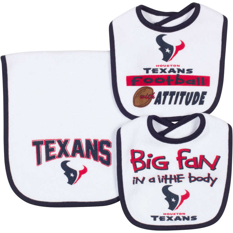 Texans "Big Fan In a Little Body" Bib and Burp Set