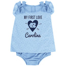 Tarheels Baby Girl My First Love Outfit