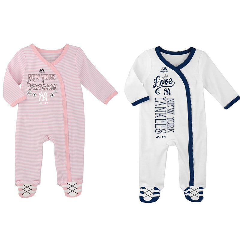 Yankees Girl Pink Infant Gameday Coveralls