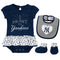 Baby Girl  I Heart The Yankees Skirted Bodysuit Set