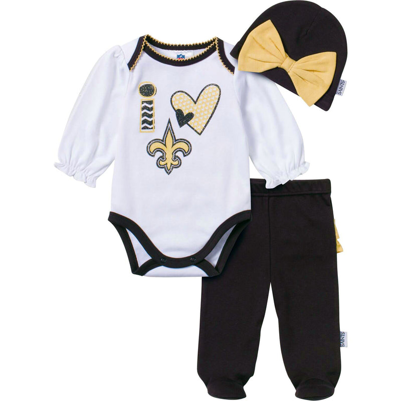I Love the Saints Baby Girl Outfit