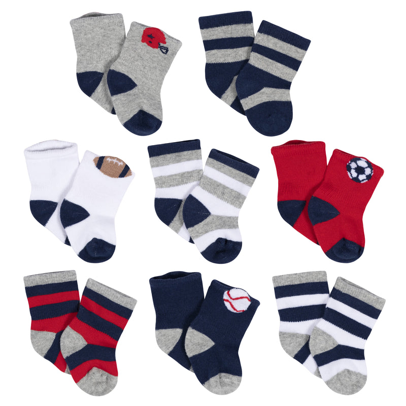 8-Pack Baby Boys Sports Jersey Wiggle Proof® Socks