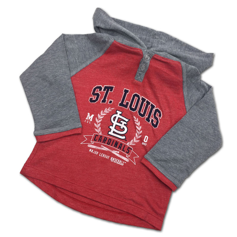 Cardinals Toddler Color Blocked Two Button Hoodie