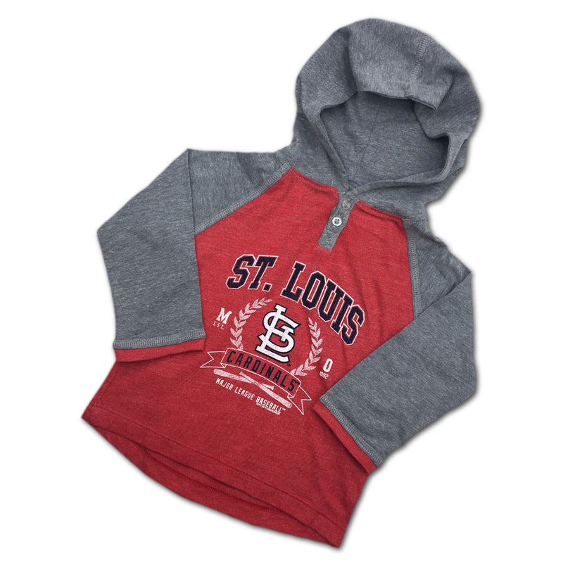 Cardinals Toddler Color Blocked Two Button Hoodie