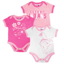 Indians Bases Loaded Pink Bodysuit Trio