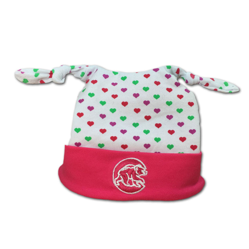 Chicago Cubs Pink Infant Beanie