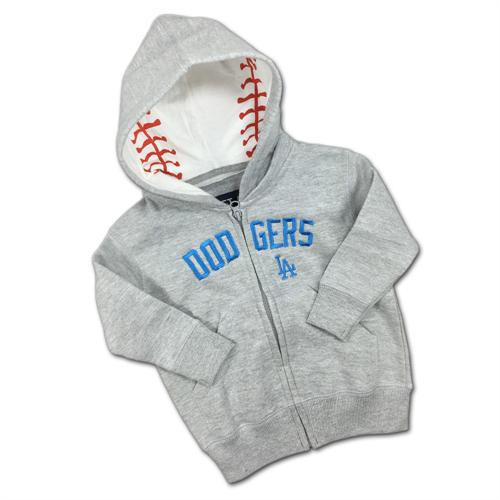 Embroidered Zip Up Dodgers Toddler Hoodie
