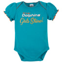 Dolphins Girls Shine 3-Pack Short Sleeve Bodysuits