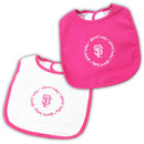Pink Giants Two Pack Baby Bibs