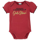 Cardinals Girls Shine 3-Pack Short Sleeve Bodysuits