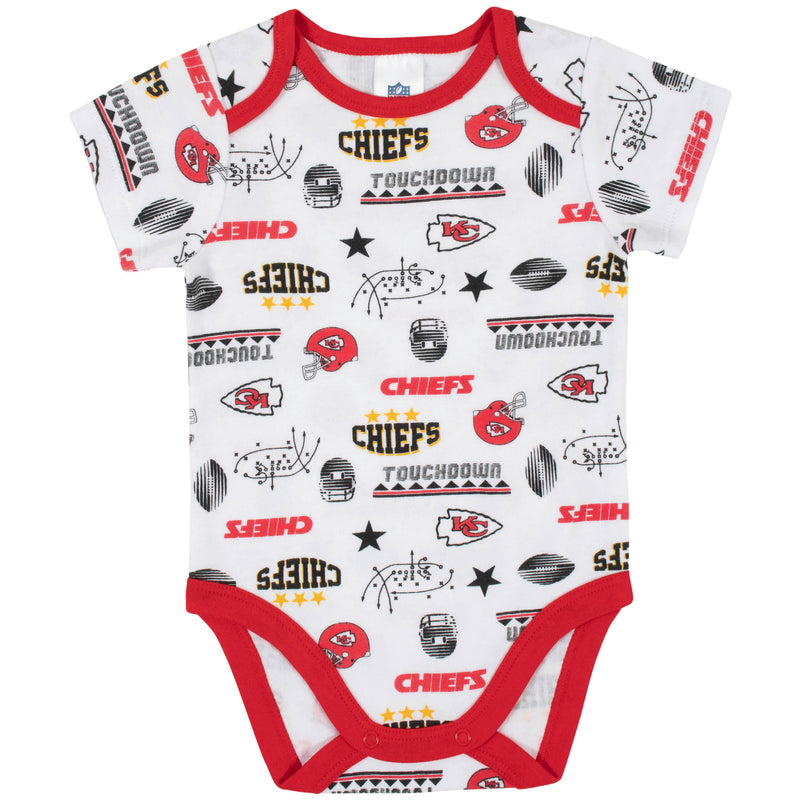 Chiefs Baby Boys 3-Piece Bodysuit, Bib, and Cap Set