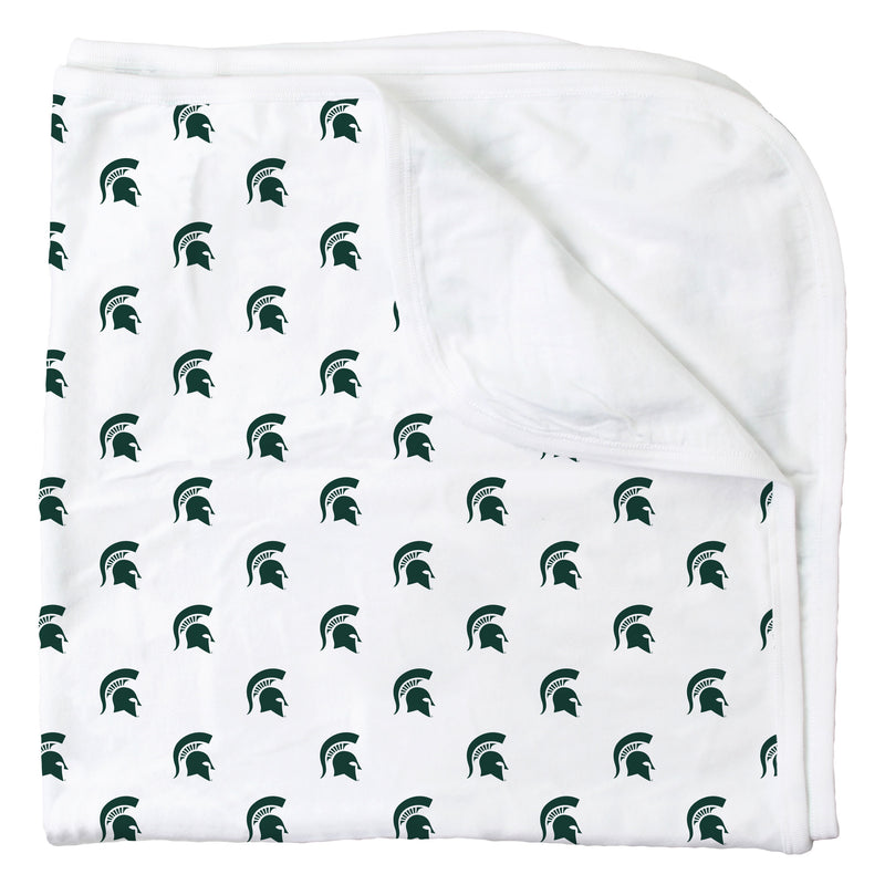 Michigan State All Over Print Logo Blanket