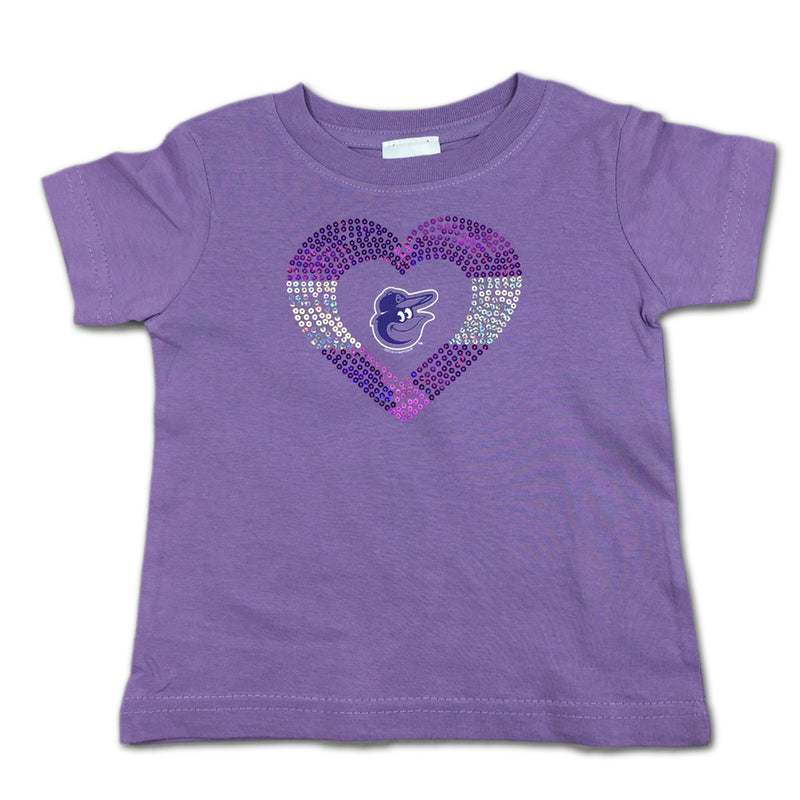 Sparkly Heart Lavender Orioles Tee