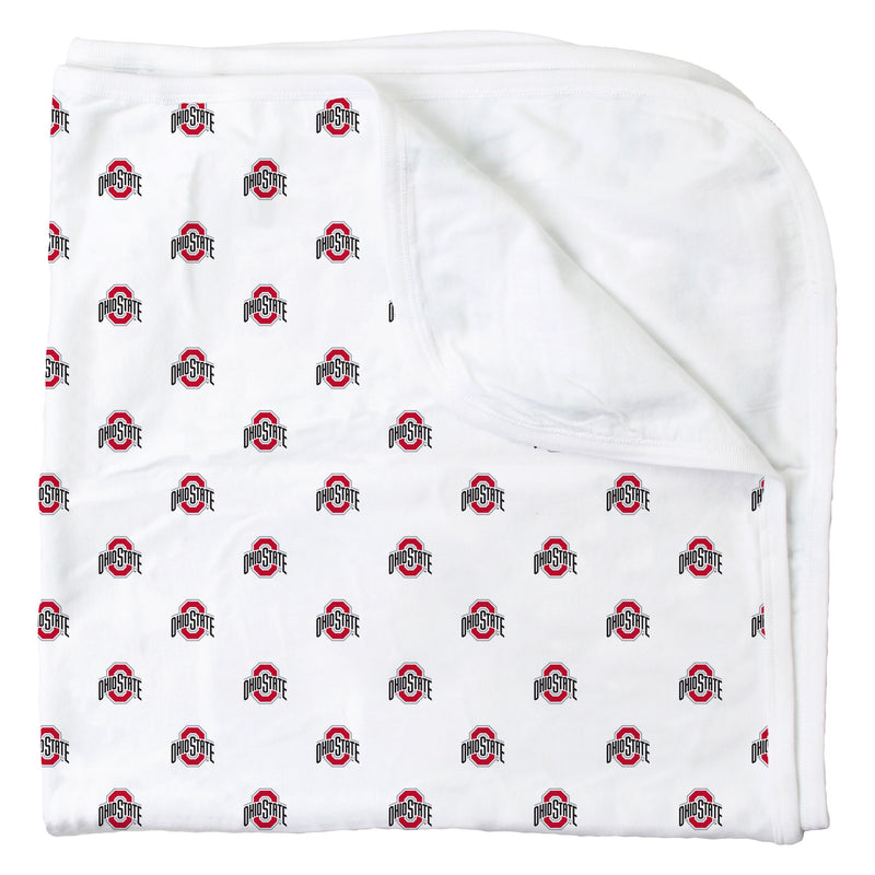 Ohio State All Over Print Logo Blanket