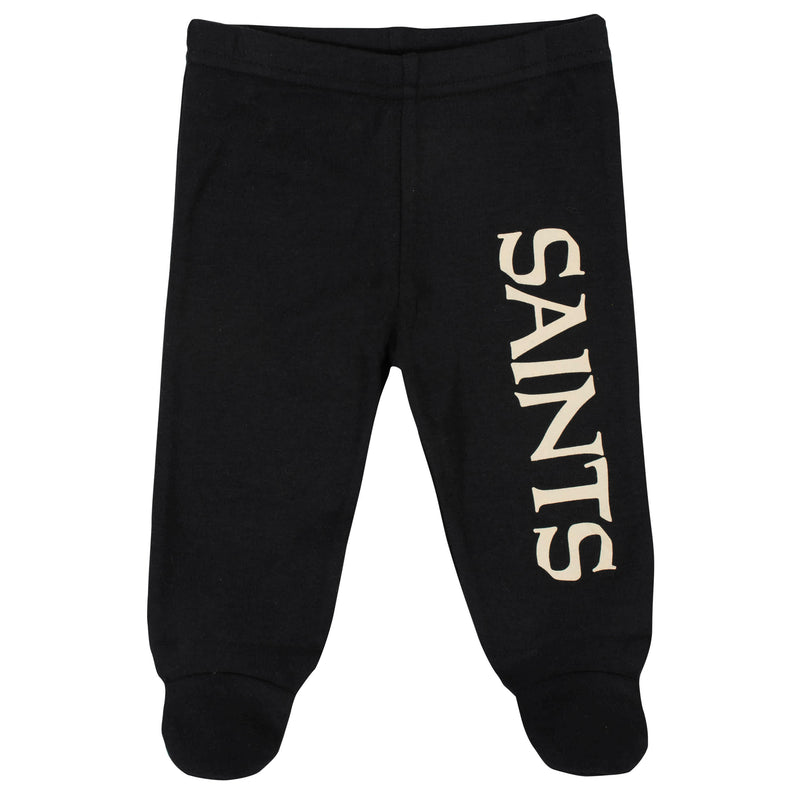Saints Baby Boys 3-Piece Bodysuit, Pant, and Cap Set