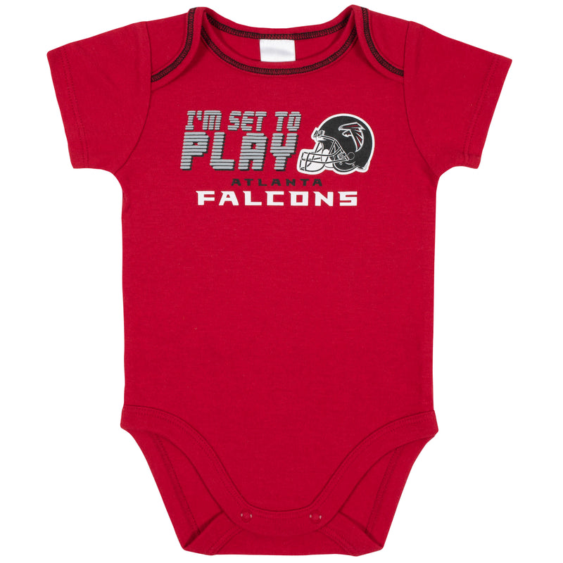 Falcons Baby Boys 3-Piece Bodysuit, Sleep 'N Play, and Cap Set