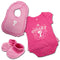Phillies Infant Pink Creeper, Bib and Bootie Set