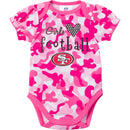 Baby 49ers Fan Pink Camo Onesie