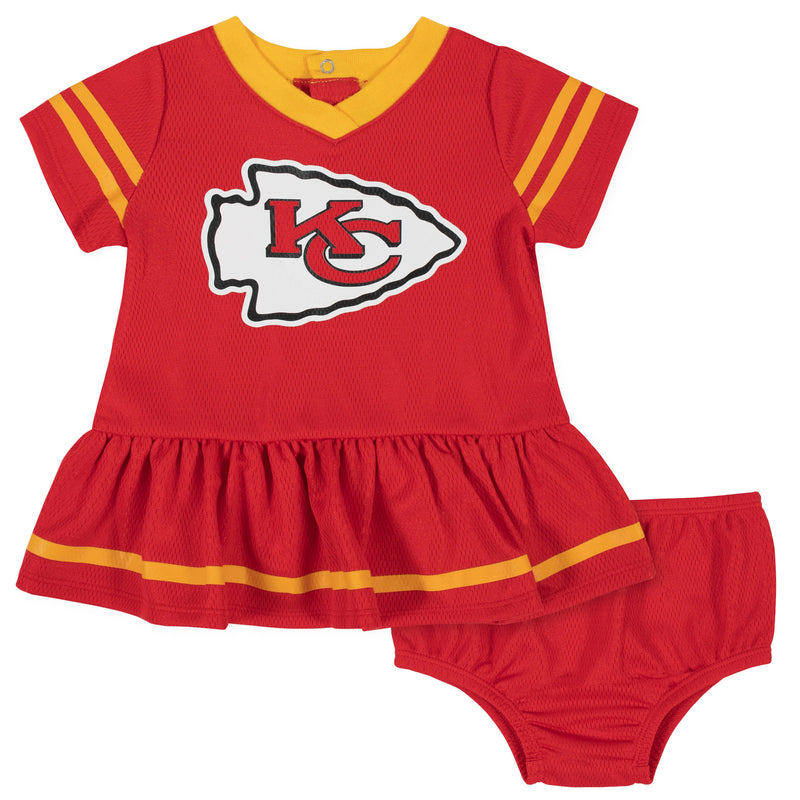 Chiefs Baby Baby Girl Team Dress with Bloomers