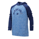 New Balance Boys Lapis Blue Long Sleeve Hooded Performance Top