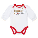 Chiefs Baby Girls 2-Pack Long Sleeve Bodysuits