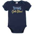 Titans Girls Shine 3-Pack Short Sleeve Bodysuits