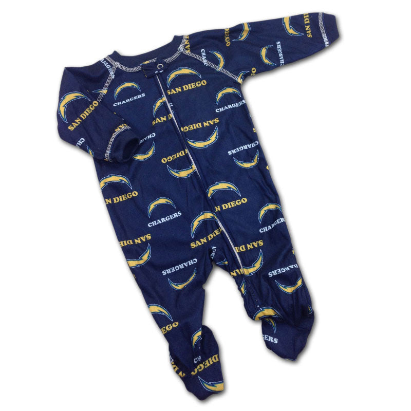 Chargers Fan Zip Up Pajamas