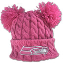 Seahawks Pink Double Pom Pom Hat
