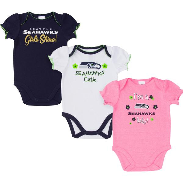 Seattle Seahawks Baby Girl Bodysuits