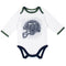 Seahawks Baby Boys 3-Piece Bodysuit, Pant, and Cap Set